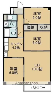 ピアコート神山【2階】の間取り